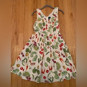 ModCloth Vegetable Print Dress with pockets, small